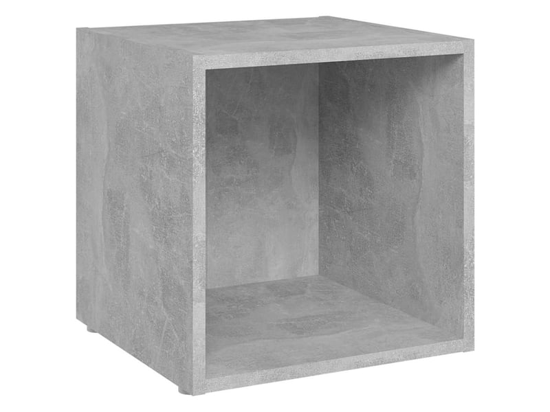  Meubles tv - banc tv - meuble de rangement 2 pcs gris béton 37x35x37 cm bois d’ingénierie  - Conforama E
