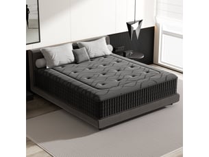 Matelas 90x200 cm <strong></strong>  <strong></strong> Ressorts + mémoire de forme soutien Medium épaisseur 30 cm