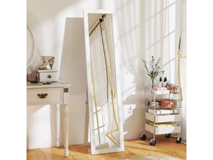 Miroir rectangulaire à fixer coloris blanc <strong>SWEIKO</strong> <strong></strong> - 37 cm x 3.8 cm