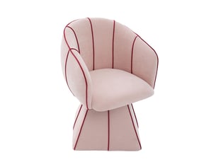 Fauteuil fixe  <strong></strong> Tissu rose