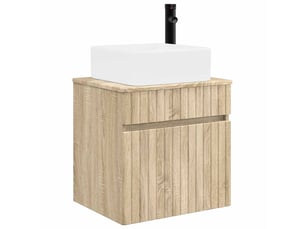 Meuble de lavabo mural, rangement salle de bain chêne sonoma 49x41x63 cm shl731