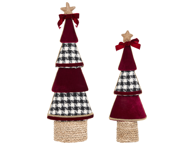  Lot de 2 figurines alvsbyn 5570 cm arbre de noël marron  - Conforama D
