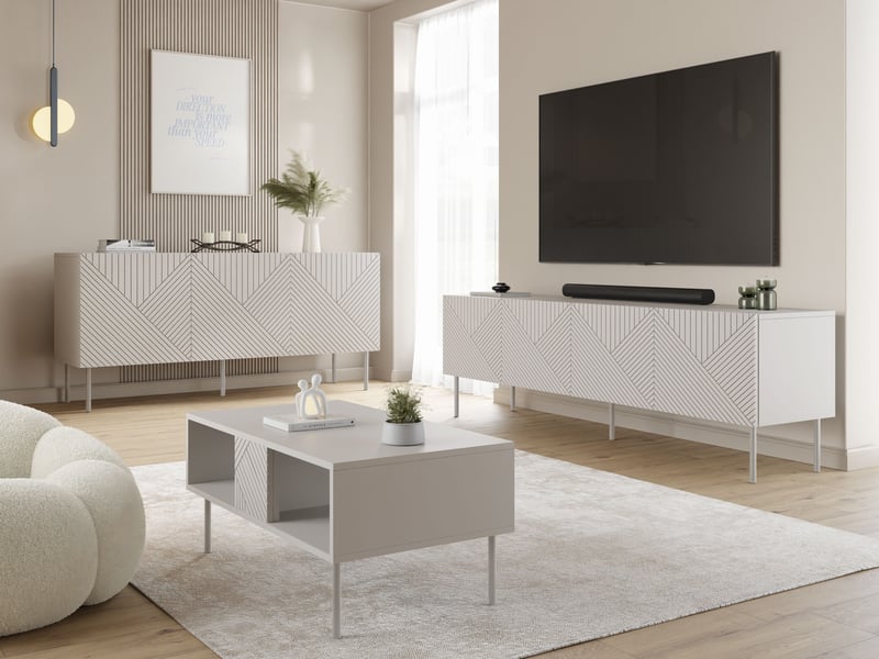  Buffet doctrina iii, le nombre de portes: 3, stratifié, 70x150x42cm  - Conforama E