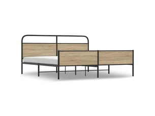 Lit 2 places 150x200 cm    coloris marron