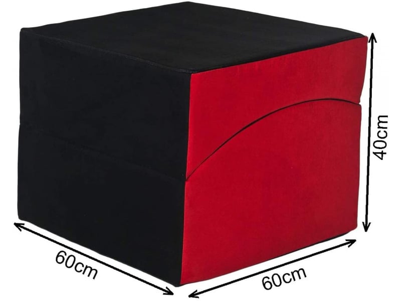 Fauteuil relaxant rabattable préformé noir-rouge 241030.5 - Conforama C