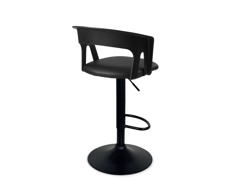 Lot de 2 tabourets de bar réglables pivotants noir intégral avec dossier ayo 311-AYO - Conforama E