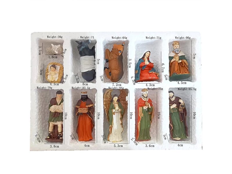  Générique 11 figurines de crèche de noël  nativité  - Conforama B