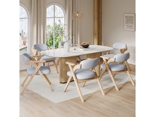 Lot de 6 chaises de salle à manger pliantes 64x67x76 cm, chaises de repas, chaises cuisine, assise confort, bois, lin gris