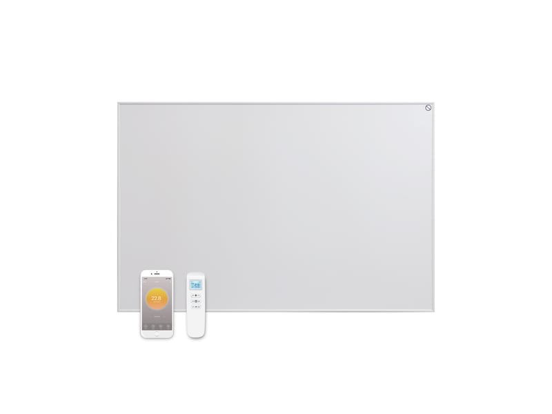 Panneau chauffant infrarouge au graphène blanc, 120,3 × 30,3 cm, ip54, protection anti-surchauffe - Conforama A