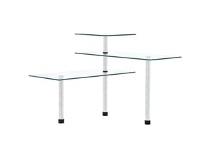 Étagère d'angle de cuisine, armoire de rangement à 3 niveaux verre trempé cf41373