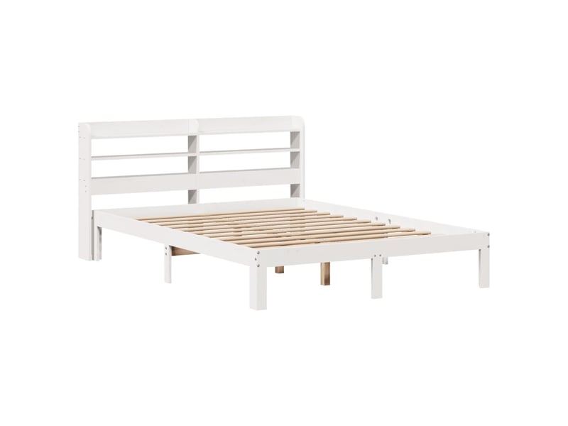  Lit double- lit adulte -  cadre de lit avec tête de lit sans matelas blanc 140x200 cm  - Conforama B