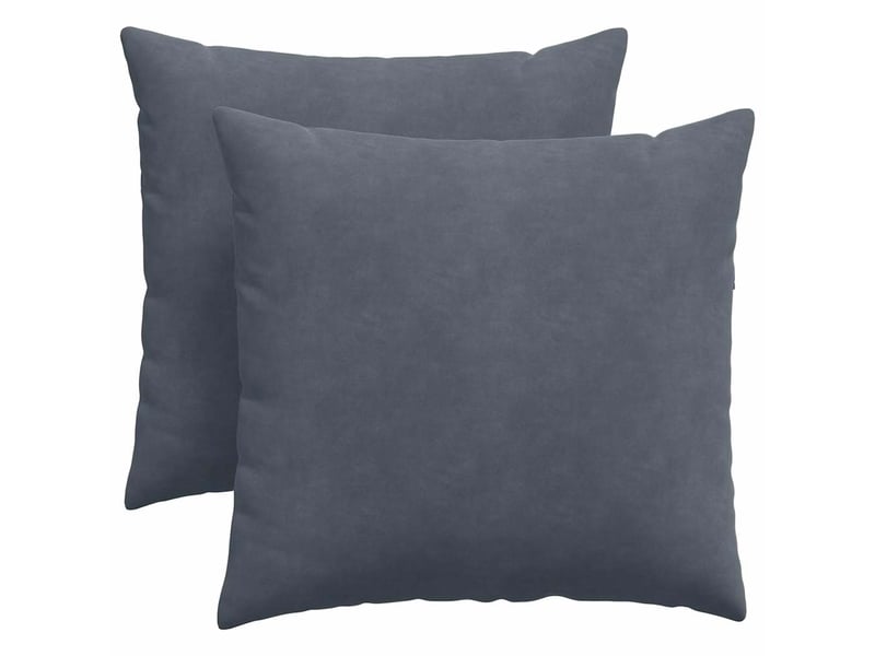 Lot de 2 coussins de canapé, coussins décoratifs gris foncé 45 x 45 cm cf59087 - Conforama A