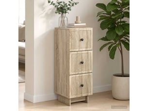 Armoire de rangement bureau, armoire à tiroirs chêne sonoma 33 x 34,5 x 90 cm shl3567