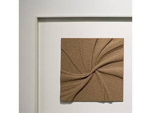 Tableau peinture à l'huile relief en mousse carré cadre aluminium -