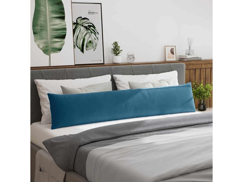  Lot de 2 coussins de canapé, coussins décoratifs bleu 200 x 40 cm cf58998  - Conforama D