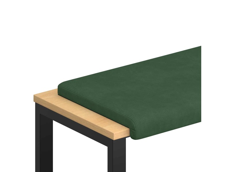  Coussin de banc, coussin d'assise, coussin de canapé velours côtelé vert foncé profondeur 35 cm cf53895  - Conforama A