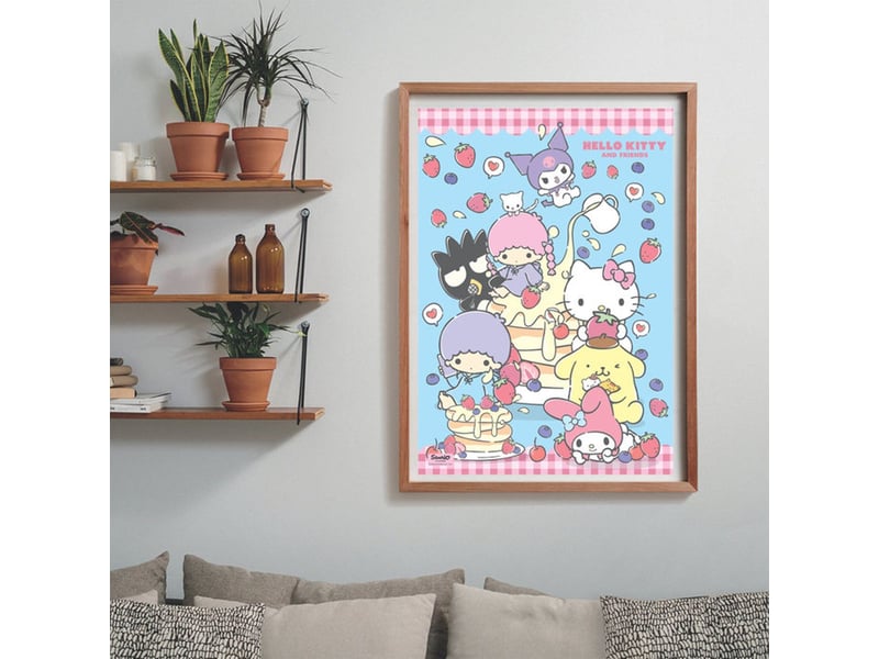  Puzzle 1000 pieces hello kitty avec poster 70 x 50 cm 37117 - Conforama C