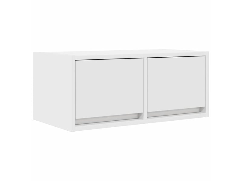  Meuble tv - banc tv - meuble de rangement blanc 60x31x25,5 cm bois d'ingénierie  - Conforama A