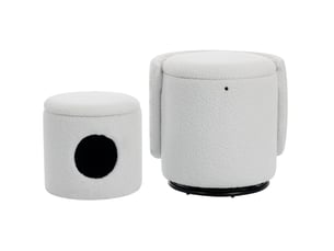 Pouf / repose pied HAUSS SPOLE blanc