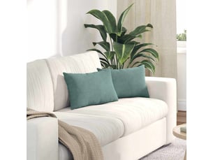 Lot de 2 coussins de canapé, coussins décoratifs vert mer 50 x 30 cm cf59213