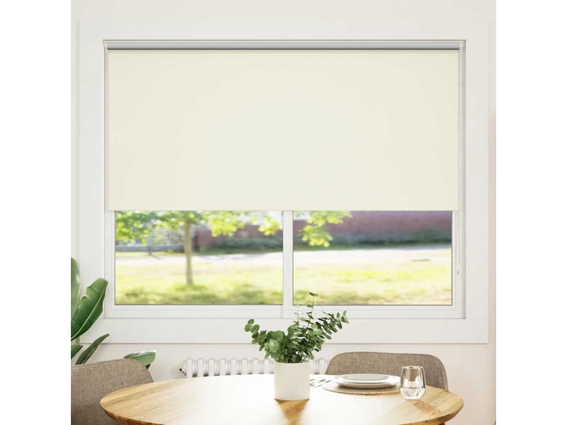  Store enrouleur occultant, store à rouleau 164,4 x 175 cm, largeur du tissu 160 cm, blanc cassé cf45442  - Conforama B