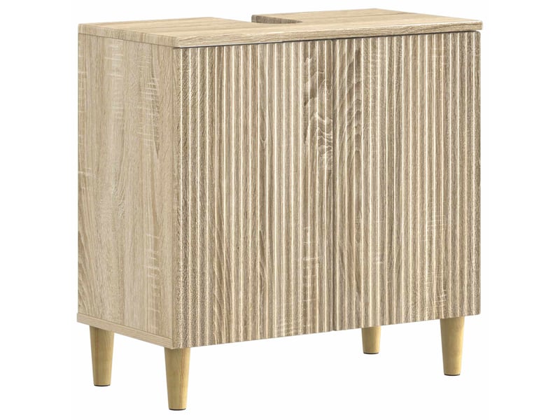 Meuble sous lavabo de salle de bain arnhem chêne sonoma cf64821 - Conforama A