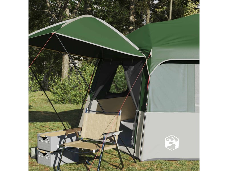  Tente instantanée camping avec auvent 12 personnes et système de libération rapide shl1126  - Conforama C