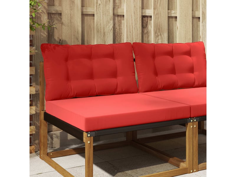 Coussin de canapé d'extérieur, coussin de chaise polyester rouge 80 x 68,5 cm cf54154 - Conforama B