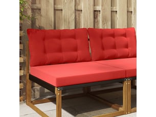 Coussin de canapé d'extérieur, coussin de chaise polyester rouge 80 x 68,5 cm cf54154