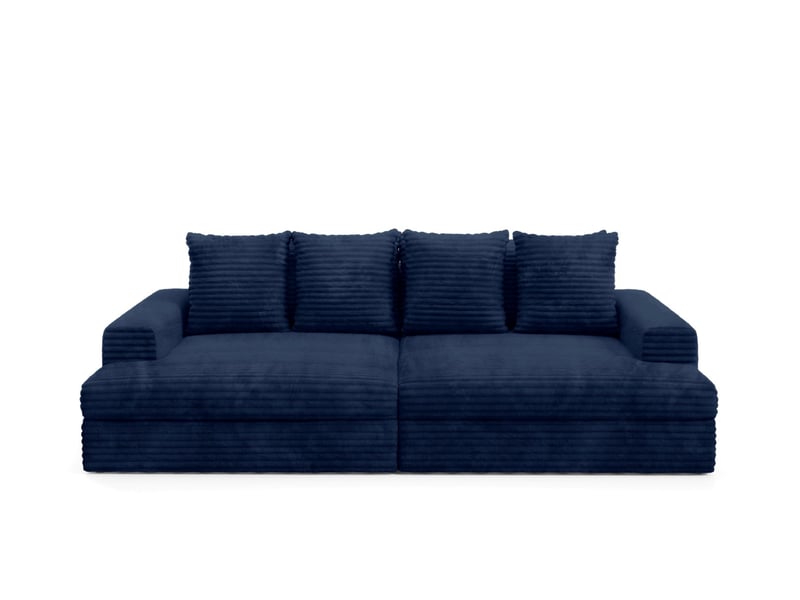  Canapé caldo tilia à confort élevé couleur : tilia bleu fonce  - Conforama A