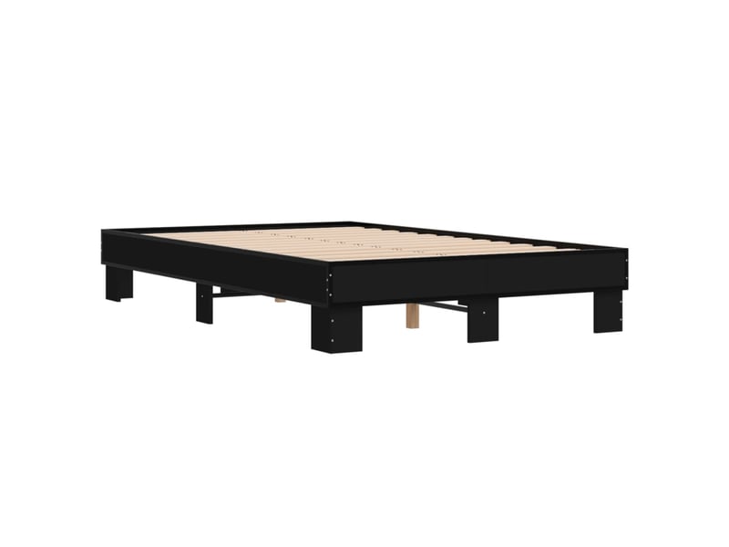  Lit double- lit adulte -  cadre de lit sans matelas noir 140x200 cm  - Conforama B