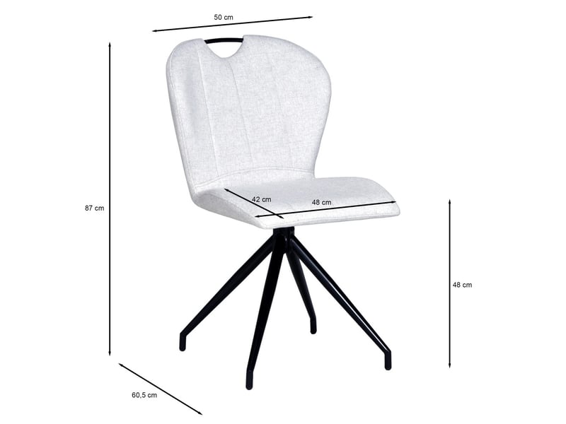  Chaise pivotante de salle à manger lisa 750751 - Conforama D