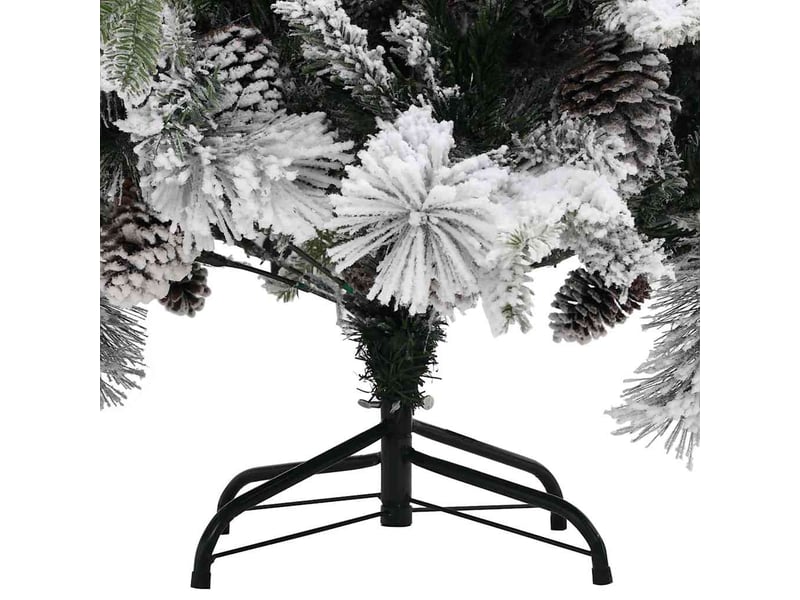  Sapin de noël, arbre de noël à flocons de neige et pommes de pin 225 cm pvc et pe  - Conforama D