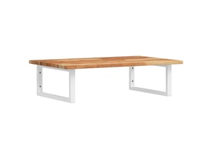 Étagère de vasque murale acier et bois massif d'acacia shl7489