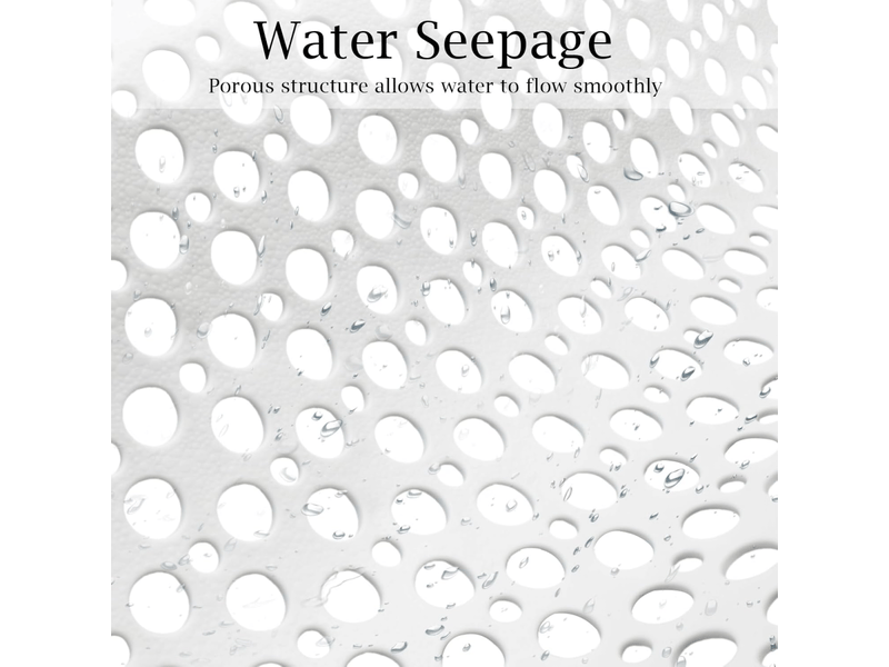  Tapis de salle de bain antidérapant, tapis de douche tpe avec ventouses et trous de drainage, blanc 43x75 cm  - Conforama D