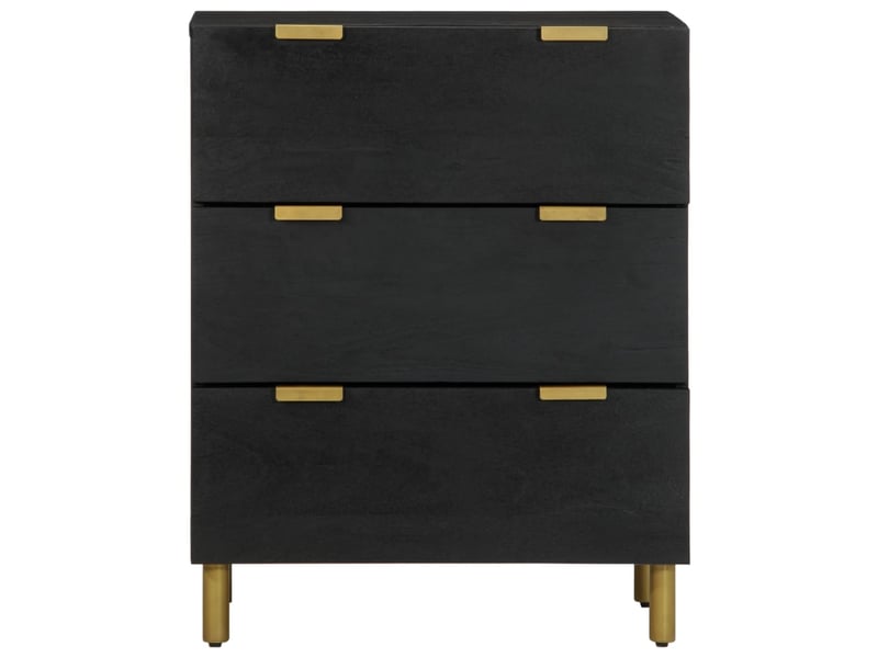  Buffets 2 pcs - bahut - meuble de rangement noir 60x33x75 cm bois d'ingénierie  - Conforama D
