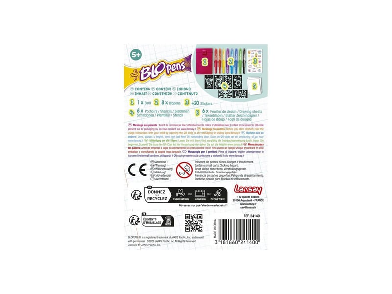  Set coloriage marqueurs enfants 5 ans 8 feutres 30 stickers modèles monstres LAN3181860241400 - Conforama D