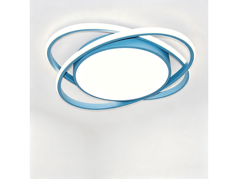  Plafonnier led bleu 54 w pour chambre d'enfant – intensité variable avec télécommande, température de couleur réglable, ø 52 cm  - Conforama A
