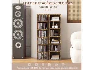 Etagère 21 cm coloris marron
