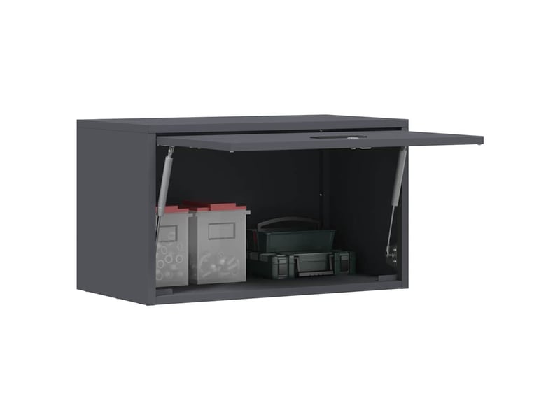  Armoire murale salon, meuble de rangement pour garage anthracite 60 x 33 x 35 cm  - Conforama C
