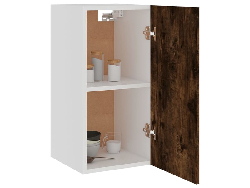  Meuble de rangement cuisine, armoire suspendue chêne fumé 29,5x31x60cm bois d'ingénierie  - Conforama D