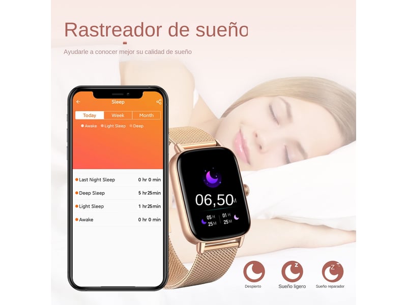  Montre connectée pour femme, permet de passer et de recevoir des appels, 28 modes sportifs.  - Conforama D
