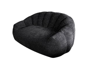 Fauteuil poire patte d’ours ciel étoilé 140x98x61 cm avec accoudoirs noir