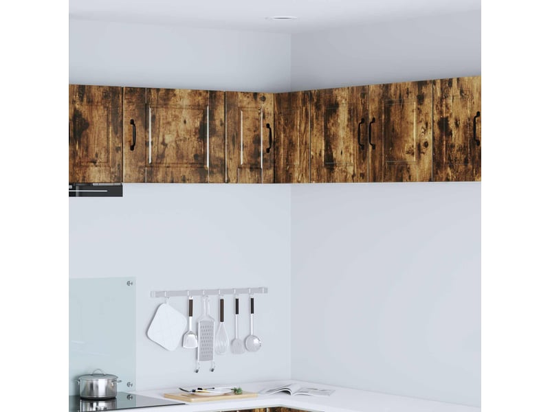 Meuble mural de cuisine, armoire d'angle cuisine porto chêne fumé 57x57x40cm - Conforama B