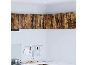 Meuble mural de cuisine, armoire d'angle cuisine porto chêne fumé 57x57x40cm