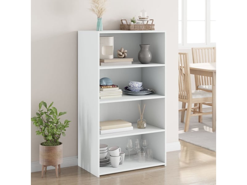  Buffet haut - bahut - meuble de rangement blanc 70x41x124 cm bois d'ingénierie  - Conforama B