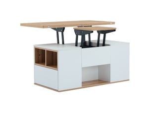 Table basse rectangulaire coloris bicolore   - 51 cmx100 cm