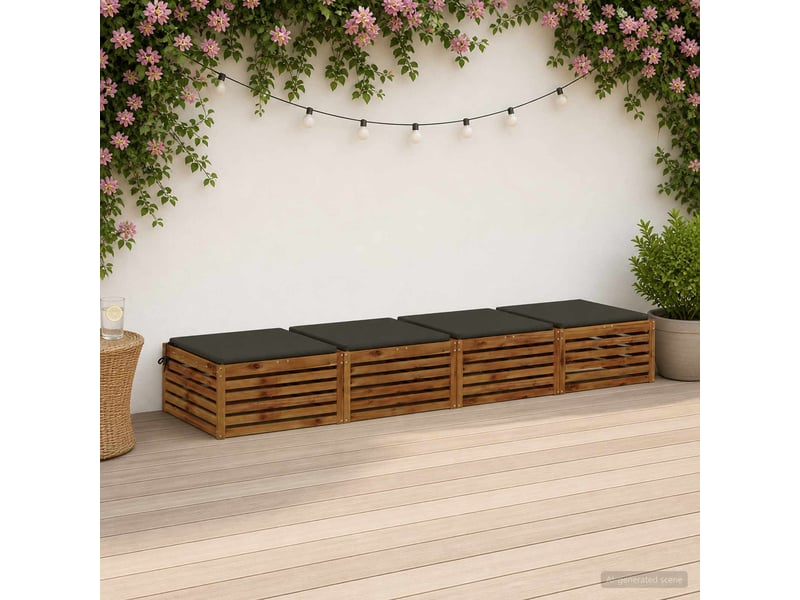 Lot de 4 coussins de siège, coussins d'assise soest 100 % polyester cf60279 - Conforama B