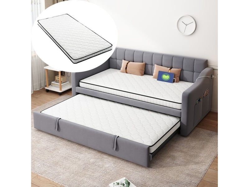  Matelas à ressorts - 90x190 cm - épaisseur 10 cm - fermeté h3 - modules ergonomiques - soulagement lombaire 90x190x10cm - Conforama B