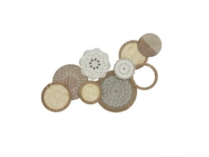 Décoration murale 83,8 x 44,5 cm coloris naturel en mdf, panneaux tressés et motifs sculptés pour intérieur